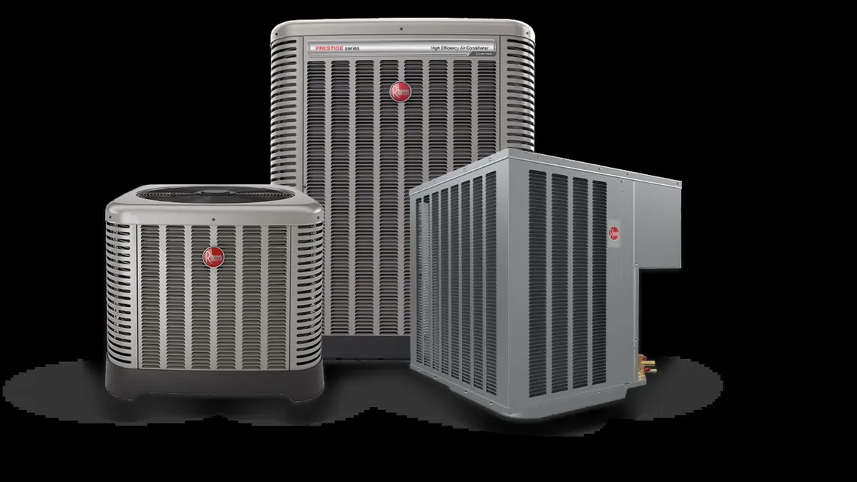 HVAC installation image showing residential heating and cooling equipment